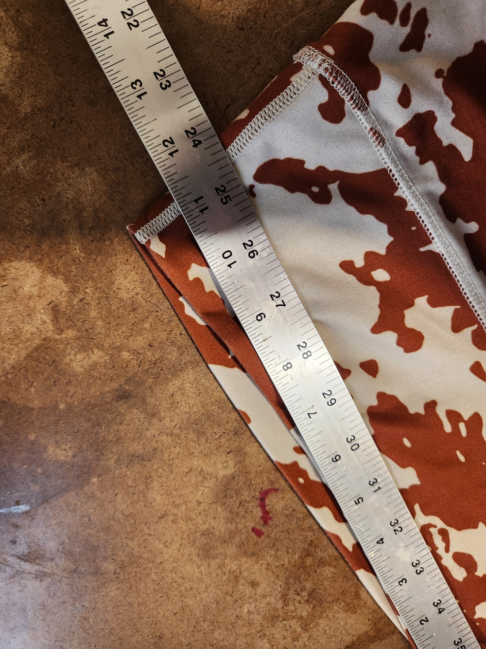 Sage Cream and Brown Cowprint High-Waist Leggings - Picture 8 of 10
